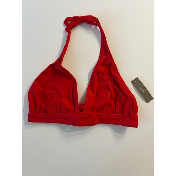 J.Crew DD Halter Tie-Back Bikini Top With Mesh - Picture 1 of 6
